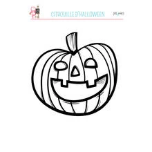 Dibujo de Calabaza acanalada con dientes cuadrados para colorear