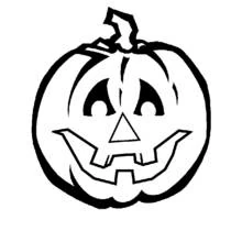 Dibujo de Calabaza tallada con boca en zigzag para colorear Dibujo de Calabaza tallada con boca en zigzag para colorear