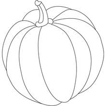 Dibujo de Calabaza gigante con tallo curvo para colorear