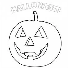 Dibujo de Calabaza sonriente de Halloween para colorear Dibujo de Calabaza sonriente de Halloween para colorear
