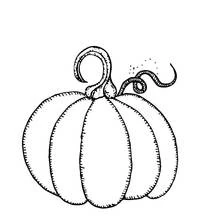 Dibujo de Calabaza con tallo enroscado para colorear