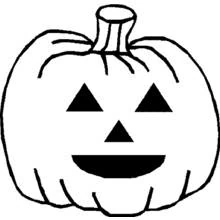 Dibujo de Calabaza con cara de jack-o'-lantern para colorear