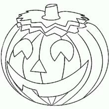 Dibujo de Calabaza tallada con sonrisa dentada para colorear