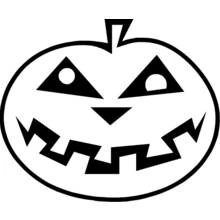 Dibujo de Calabaza con rostro tallado de Halloween para colorear Dibujo de Calabaza con rostro tallado de Halloween para colorear