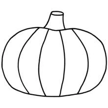 Dibujo de Calabaza de forma redonda y simple para colorear Dibujo de Calabaza de forma redonda y simple para colorear