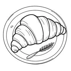 Croissant - Dibujos para colorear gratis