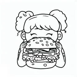 Hamburguesa - Dibujos para colorear gratis