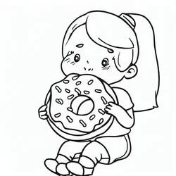 Rosquilla - Dibujos para colorear gratis