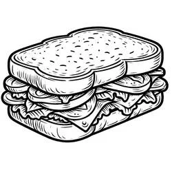 Sándwich - Dibujos para colorear gratis