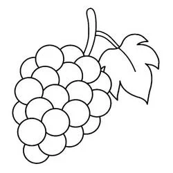 Uvas - Dibujos para colorear gratis