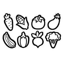 Verduras - Dibujos para colorear gratis