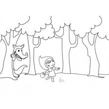 Caperucita Roja - Dibujos para colorear gratis