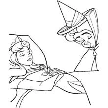 Dibujo de La Bella Durmiente recostada sosteniendo una rosa para colorear Dibujo de La Bella Durmiente recostada sosteniendo una rosa para colorear