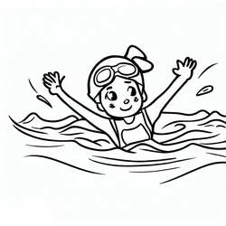 Natación - Dibujos para colorear gratis