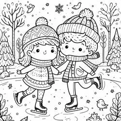 Patinaje - Dibujos para colorear gratis