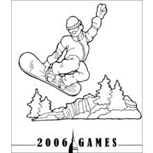 Tabla de Nieve - Dibujos para colorear gratis