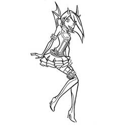 Dibujo de Amigos Ángeles personaje en pose elegante para colorear Dibujo de Amigos Ángeles personaje en pose elegante para colorear
