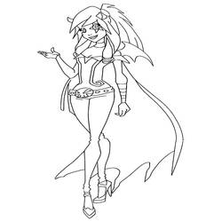 Dibujo de Amigos Ángeles personaje en pose elegante para colorear Dibujo de Amigos Ángeles personaje en pose elegante para colorear