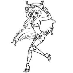 Dibujo de Amigos Ángeles chica bailando con alas para colorear Dibujo de Amigos Ángeles chica bailando con alas para colorear