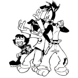 Dibujo de Animaniacs posando juntos para colorear Dibujo de Animaniacs posando juntos para colorear