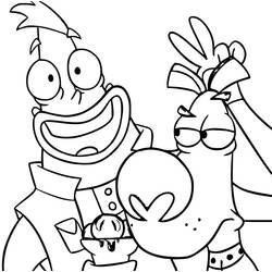 Corneil y Bernie - Dibujos para colorear gratis Corneil y Bernie - Dibujos para colorear gratis