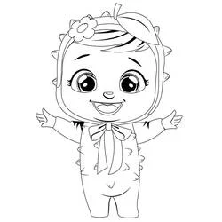 Dibujo de Lexi sonriente con los brazos abiertos para colorear