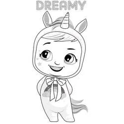 Dibujo de Dreamy con su traje de unicornio para colorear