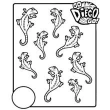 Dibujo de Lagartos de Go Diego para colorear