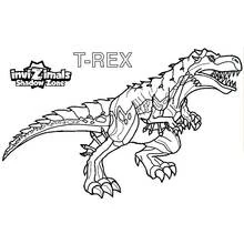 Dibujo de T-Rex Invizimals rugiendo para colorear
