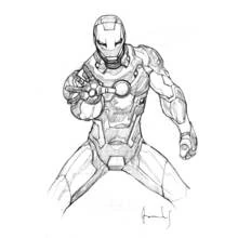 Dibujo de Iron Man listo para disparar su repulsor para colorear