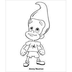 Dibujo de Jimmy Neutron de pie con confianza para colorear