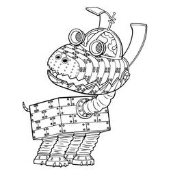 Dibujo de Jimmy Neutron el perro robot Goddard para colorear
