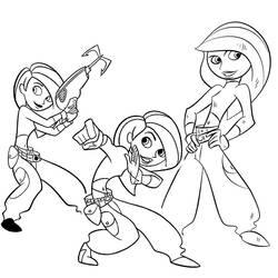 Kim Possible - Dibujos para colorear gratis