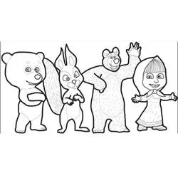 Dibujo Masha y the Bear (Dibujos Animados y Series Animadas) #215926 para colorear, imprimible gratis