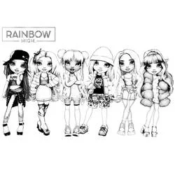 Rainbow High - Dibujos para colorear gratis