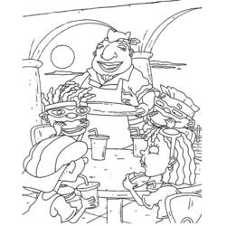 Dibujo de Rocket Power en el puesto de comida para colorear
