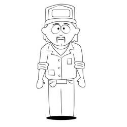Dibujo de Stuart McCormick de pie con ropa sencilla para colorear