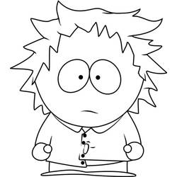 Dibujo de Tweek Tweak con pelo despeinado para colorear