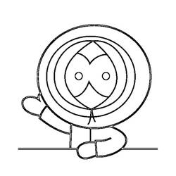 Dibujo de Kenny McCormick saludando con la mano para colorear