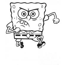 Dibujo de SpongeBob SquarePants enojado para colorear Dibujo de SpongeBob SquarePants enojado para colorear