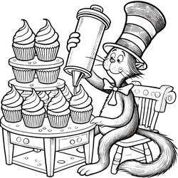 The Cat in the Hat - Dibujos para colorear gratis