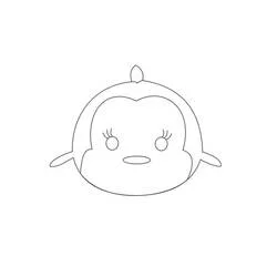 Dibujo de Cleo Tsum Tsum cara redonda para colorear Dibujo de Cleo Tsum Tsum cara redonda para colorear