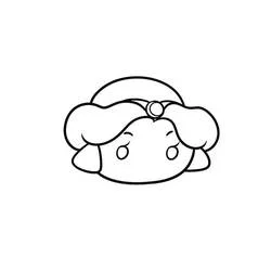 Dibujo de Jasmine Tsum Tsum de cara redonda para colorear Dibujo de Jasmine Tsum Tsum de cara redonda para colorear