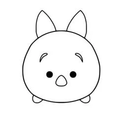 Dibujo de Piglet Tsum Tsum forma apilada para colorear Dibujo de Piglet Tsum Tsum forma apilada para colorear