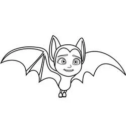 Dibujo de Vampirina el murciélago en vuelo para colorear