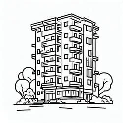 Apartamento - Dibujos para colorear gratis