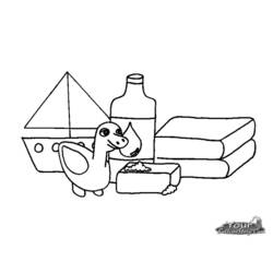 Dibujo de Juguetes y accesorios de baño para colorear