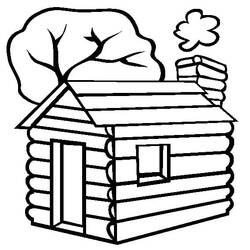 Cabaña - Dibujos para colorear gratis