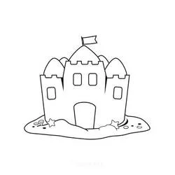 Castillo de Arena - Dibujos para colorear gratis