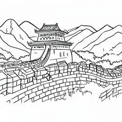 Gran Muralla China - Dibujos para colorear gratis